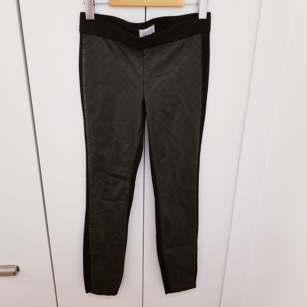 Jessica Simpson | Black Faux Pleather Leggings Pants Tights